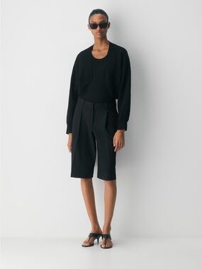 NWT - Aritzia Babaton New Decision Shrug - Wonder Yarn - Black - Large